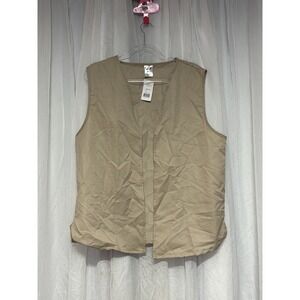 Girl Scout Cadette  Senior Ambassador Vest Teen Size XL Brown Sleeveless
